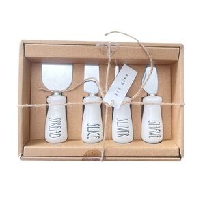 🆕 Rae Dunn 4-piece cheese knife set